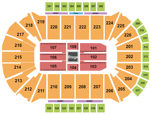 Resch Center Nate Bargatze Seating Chart